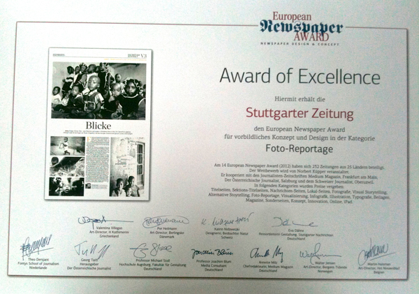 European Newspaper Award 2012